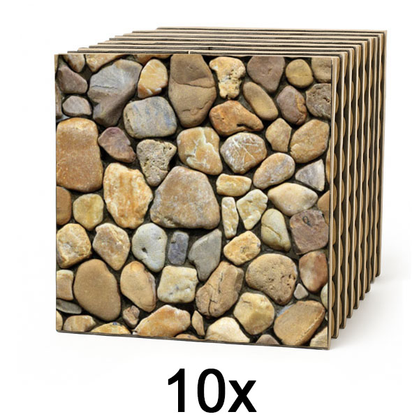 1x 3D stenske ploščice z učinkom kamna – odlepi in prilepi | STONEBLOCKS