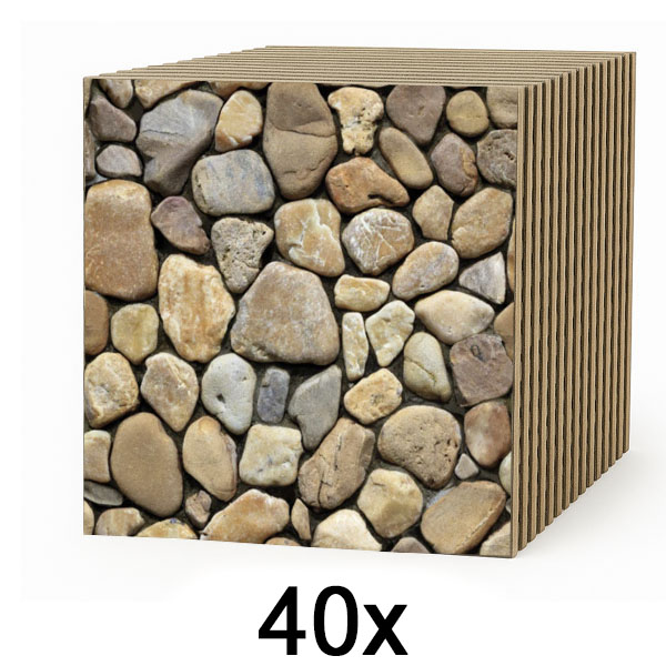 4x 3D stenske ploščice z učinkom kamna – odlepi in prilepi | STONEBLOCKS